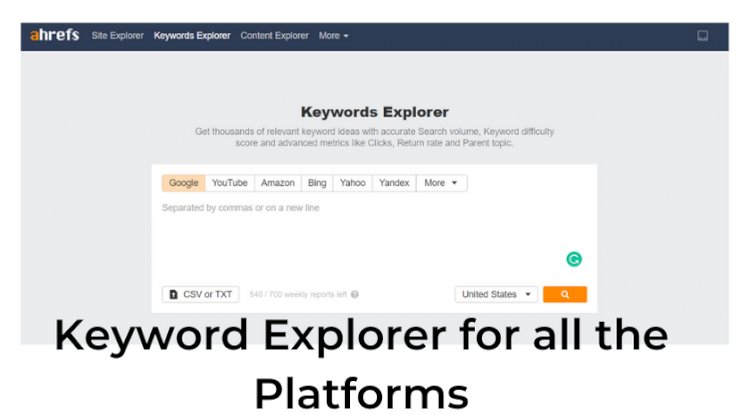 Keyword Explorer of Ahrefs