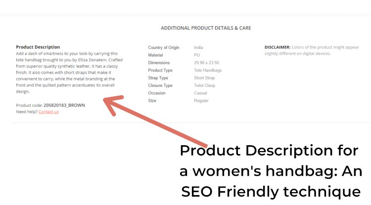 Product Description for SEO purposes