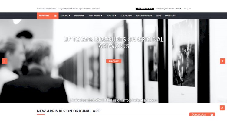 Offering Discounts on Homepage of IndiGalleria